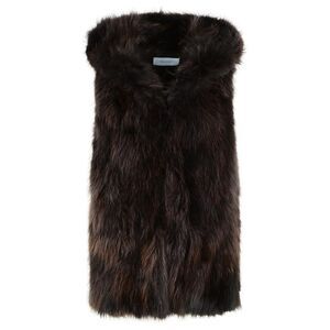 Bully Raccoon Cacao Fur Coat Women